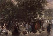 Afternoon in the Tuileries Garden, Adolph von Menzel
